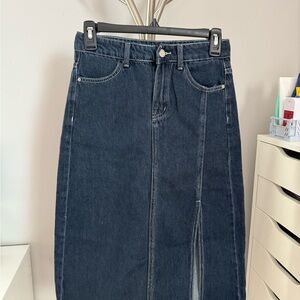 Denim Pencil Skirt - Blue